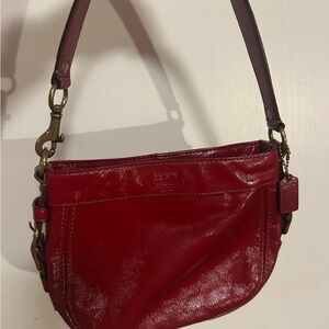 Red Leather Shoulder Bag